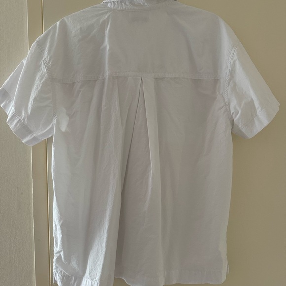 Madewell Signature Poplin Camp Shirt white button large - Picture 5 of 6